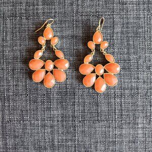 Vintage orange earrings for pierced ears